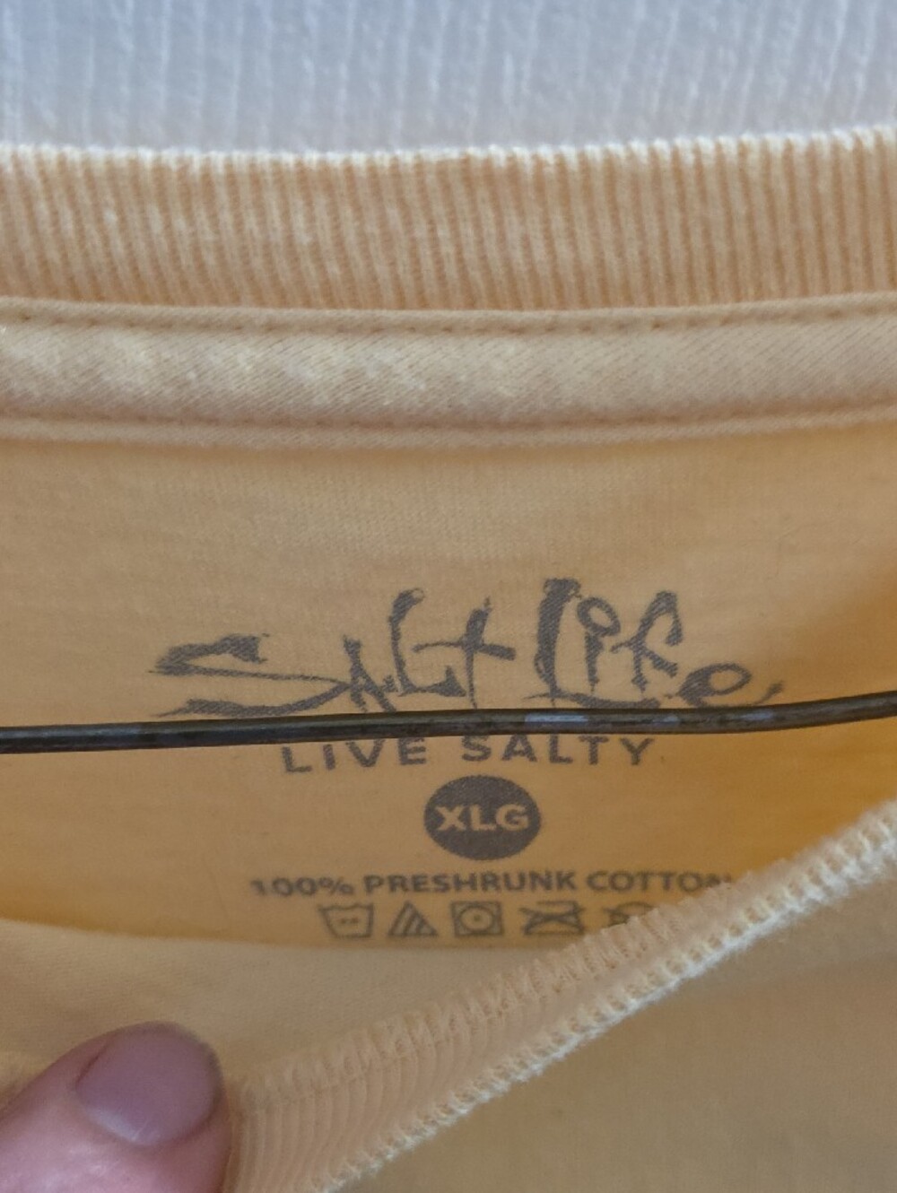 Salt Life Pale Yellow Logo Tee - Picture 2 of 3